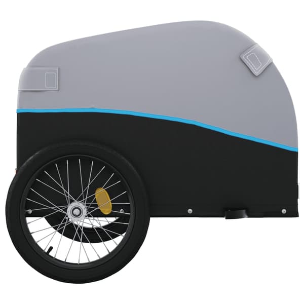 vidaXL cykelanhænger, sort og blå, 30 kg, jern