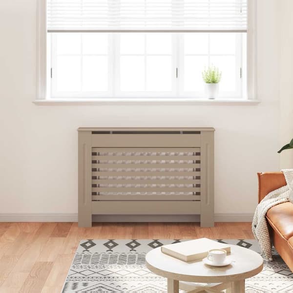 vidaXL Radiatorskydd, 112x19x81 cm, MDF