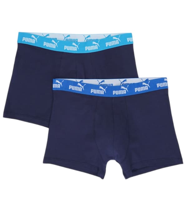 Puma Miesten Elements Basic Boxer 2-Pack Sininen/Laivastonsininen [701232894 009] rL