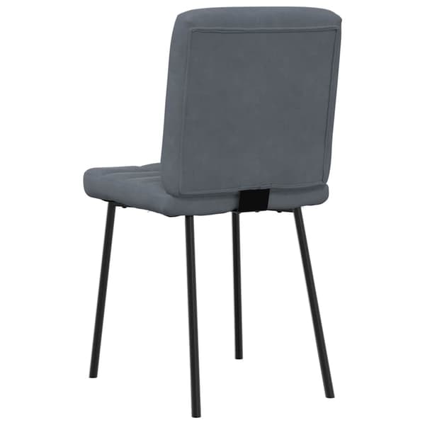vidaXL Matstolar, set om 2, mörkgrå sammet