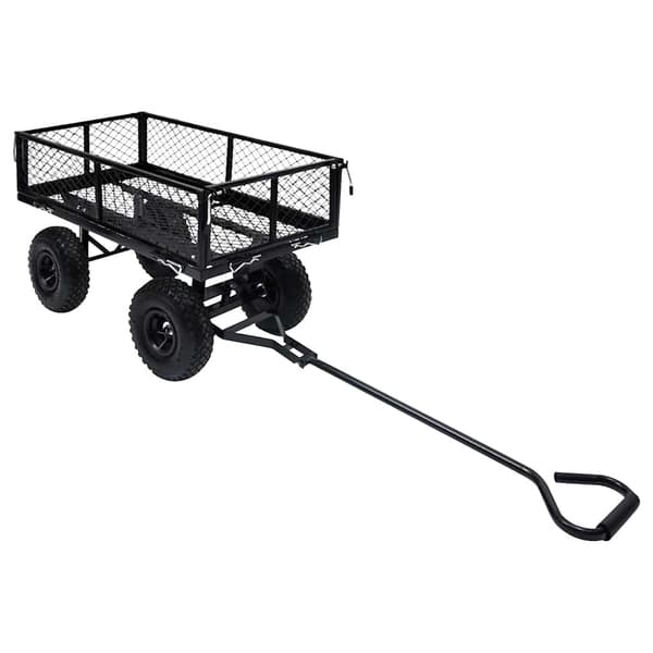 vidaXL Puutarhakärry musta 250 kg