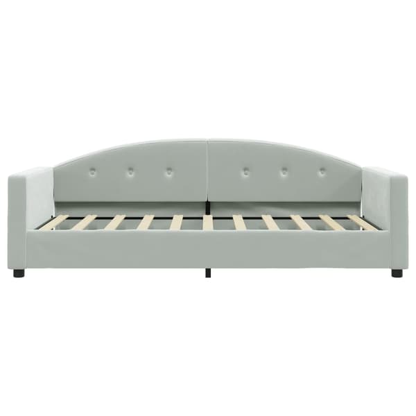 vidaXL Bäddsoffa ljusgrå 90x190 cm klädd i sammet