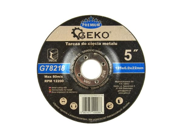 GEKO PREMIUM 125x6mm metalslibeskive...