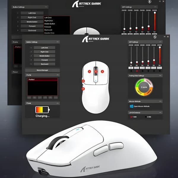 Attack Shark X3 trådlös mus med optisk sensor