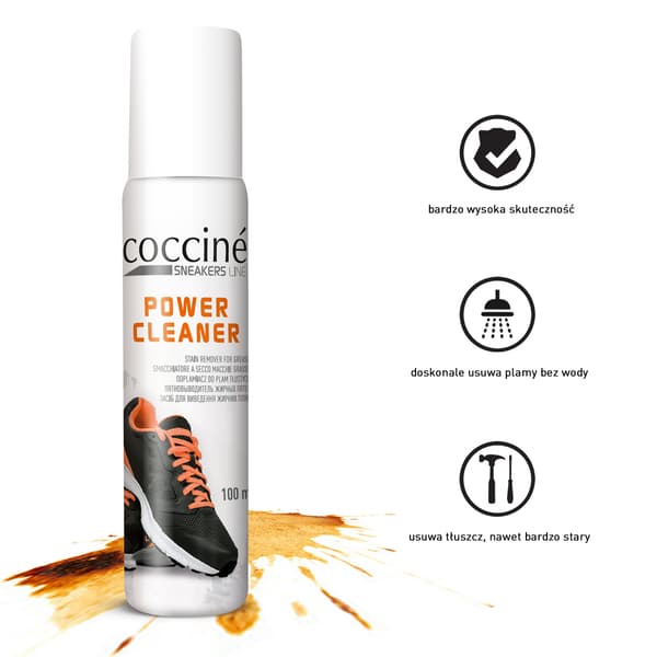 Pletfjerner til fedtede pletter - COCCINE POWER CLEANER 100 ml farveløs