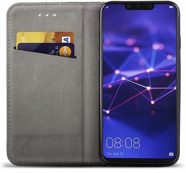 Etui til SAMSUNG GALAXY J7 2017 LUKKET SMART MAGNETETUIL SORT + GLAS