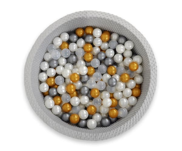 Minky torrpool H-30 cm med 200 bollar - ljusgrå