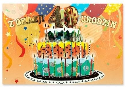 Kort B6 Fødselsdag 40