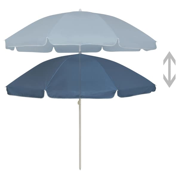 vidaXL Strandparasoll, Blå, 240 cm