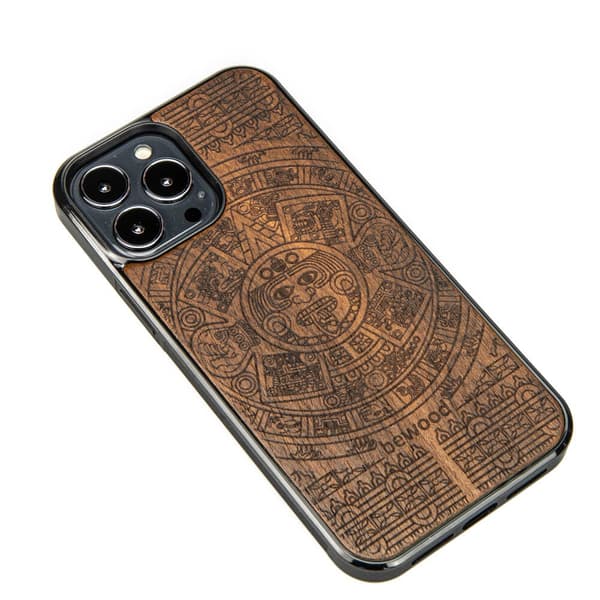 Træetui til iPhone 13 Pro Max AZTEC KALENDER ZIRICOTE
