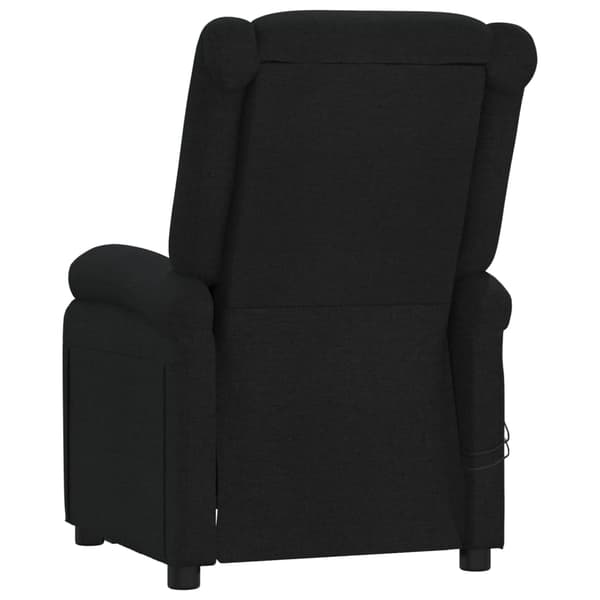 vidaXL elektrisk massagestol, sort, stof
