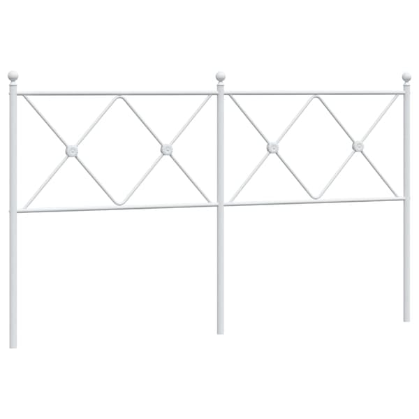 vidaXL metalsengegavl hvid 160 cm