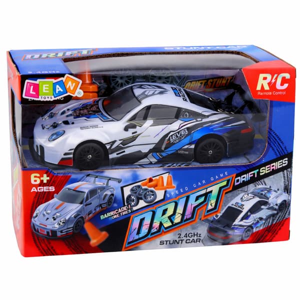 Fjärrstyrd driftbil RC utbytbara hjul 4WD blå 1:24