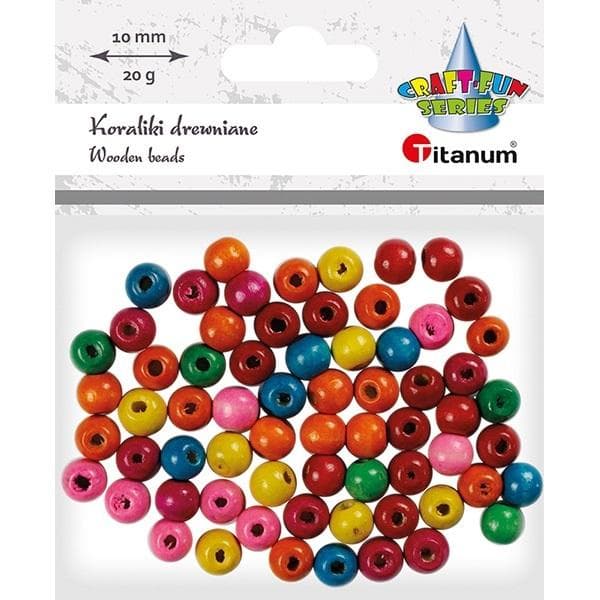 Runde træperler 10g