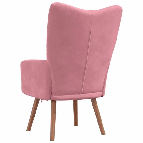 vidaXL Fåtölj, rosa, klädd i sammet