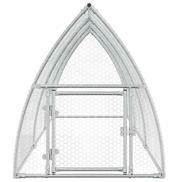 vidaXL Hönsbur silver 300x105x120 cm galvaniserat stål
