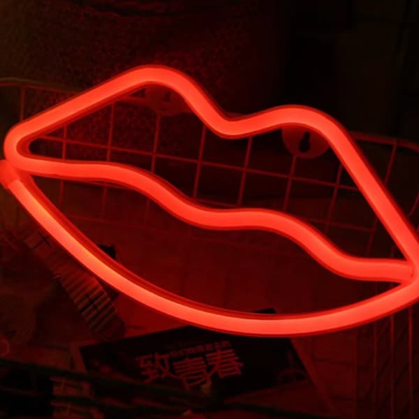 Heckermann LED neon hængende LIPS