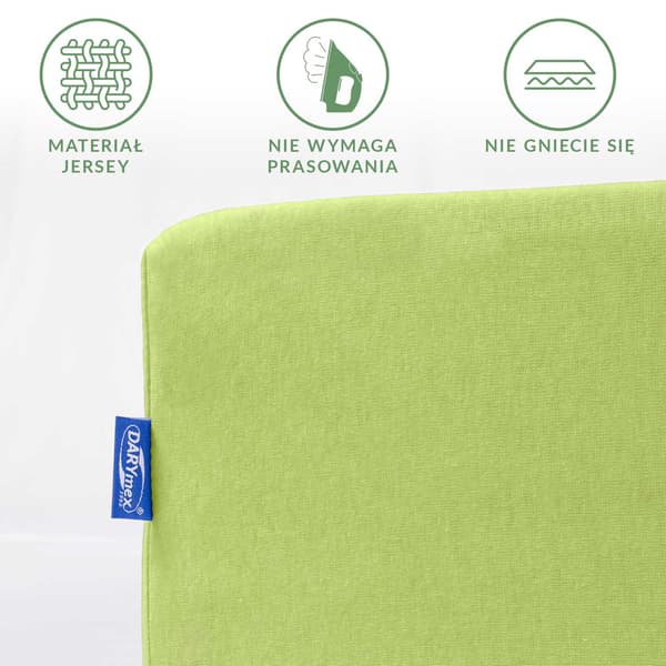 Stræklagen 200x220 elastisk JERSEY 100% BOMULD limegrøn