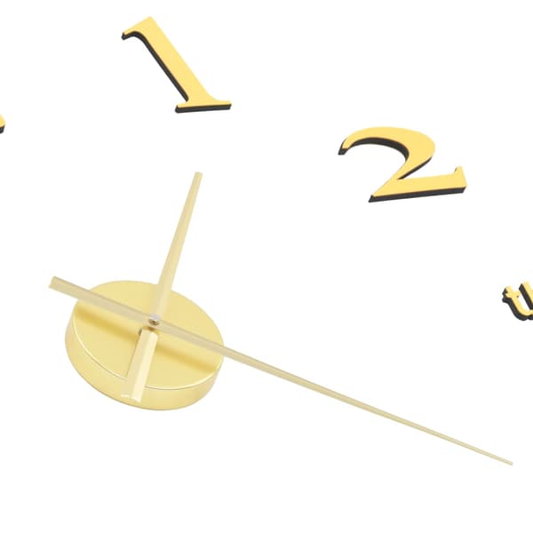 vidaXL 3D-väggklocka, modern design, 100 cm, XXL, guld