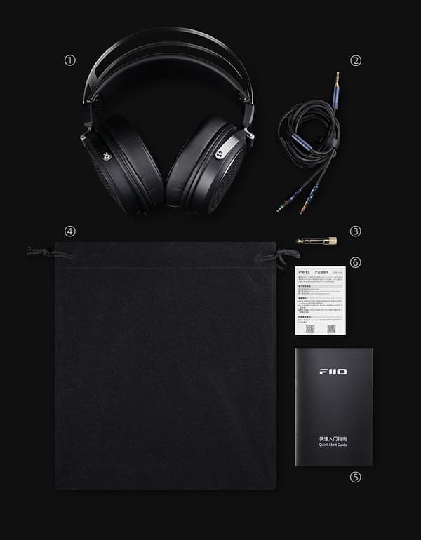 FIIO JT1 SVART ÖVER-ÖRA DYNAMISKA HÖRLURAR