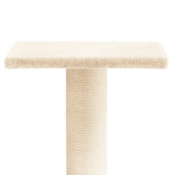 vidaXL kradsetræ til katte med platform, cremefarvet, 38 cm