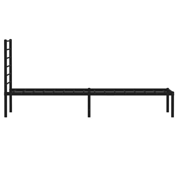 vidaXL metalsengestel med hovedgærde sort 90x200 cm