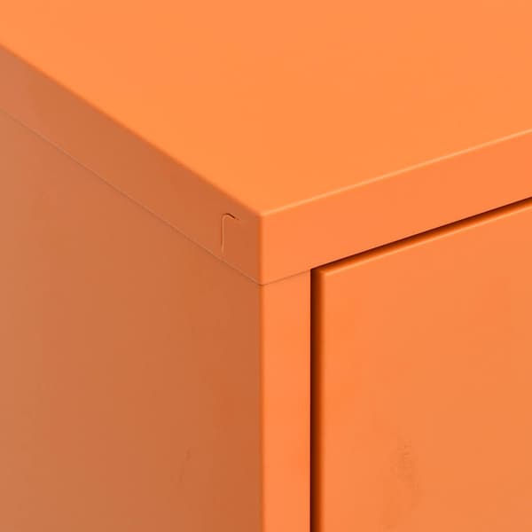 vidaXL skab orange 80x35x101,5 cm stål
