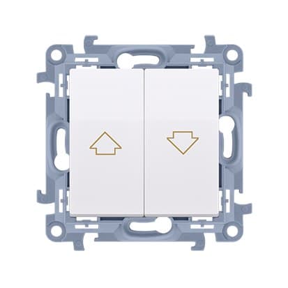 Rulljalusiströmbrytare (modul) 10 A, 250 V~, skruvplintar, vit Simon10