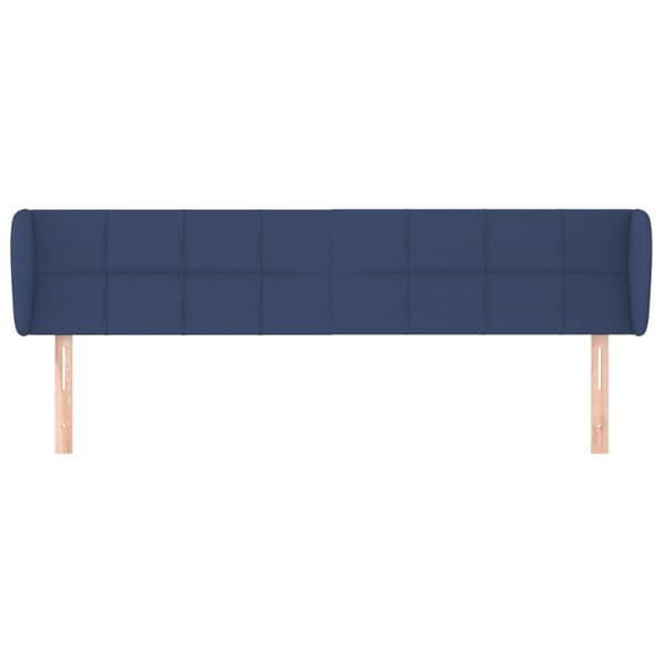 vidaXL Vingad nackstöd blå 183x23x78/88 cm tyg