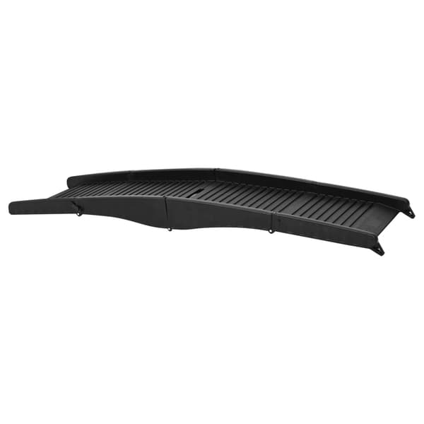 vidaXL foldbar hunderampe sort 153x40x12,5 cm plastik