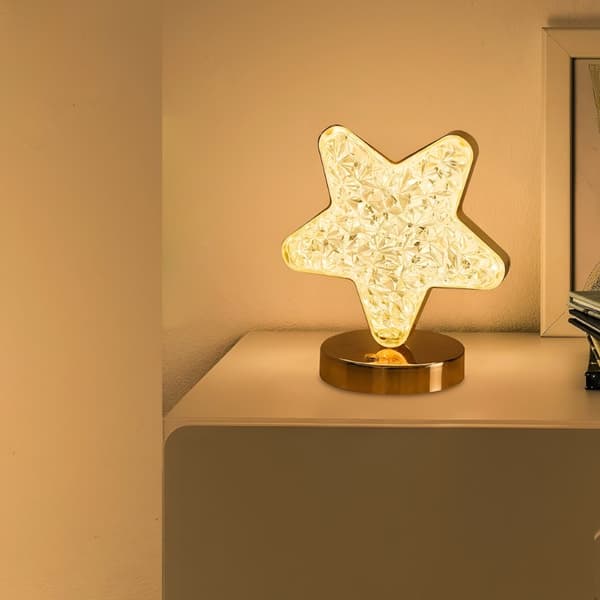 kristalliyölamppu LED-tähtipöytävalaisin