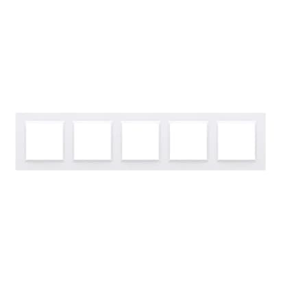 SIMON 10-ramme 5-foldet universal vertikal horisontal hvid