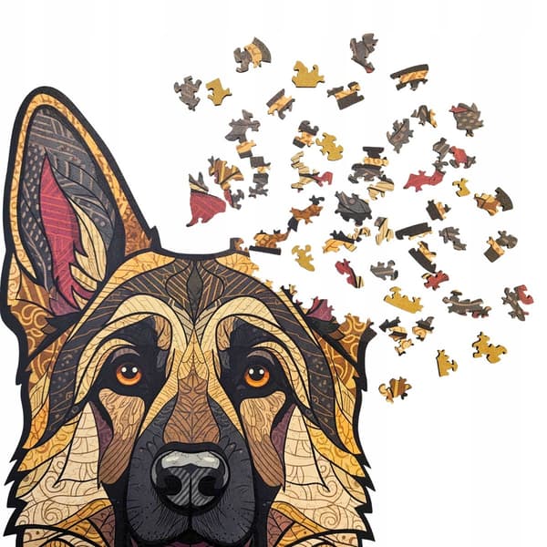 Träpussel SCHÄFER 450 bitar XXL STORT Pussel Present HUND