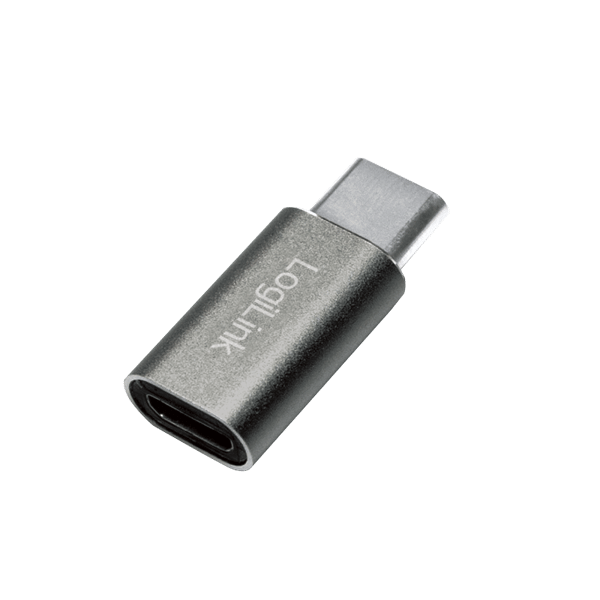 LogiLink USB 2.0 Typ-C till Micro-USB-adapter, Silver - för MacBook, Smart