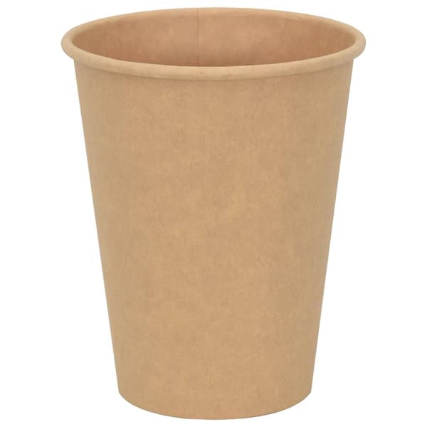 vidaXL Pappmuggar, 1000 st, 300 ml, bruna