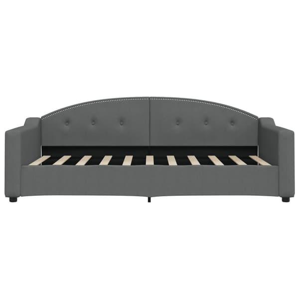 vidaXL Bäddsoffa mörkgrå 90x190 cm tygklädd