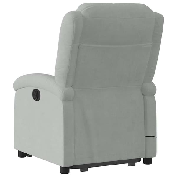 vidaXL Elektrisk lyftande massagefåtölj ljusgrå
