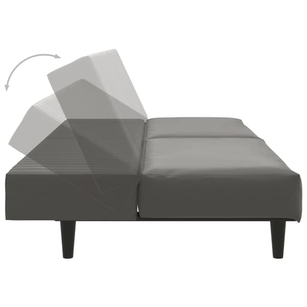 vidaXL 2-personers sofa, grå, kunstlæder