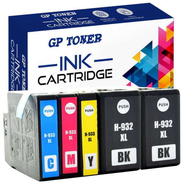5x BLÆK til HP GP-H933XL CMYKK