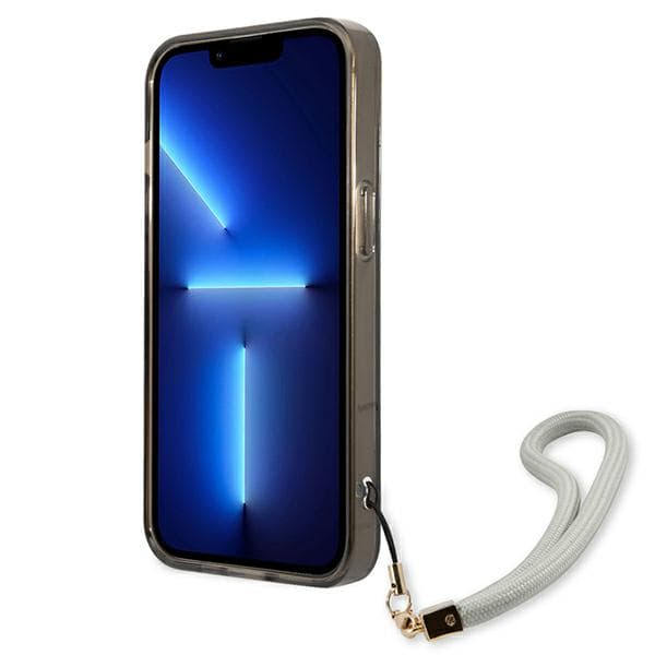 Guess Translucent Strap-skal till iPhone 13 mini, Svart