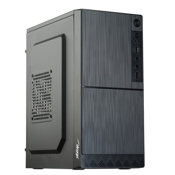 Micro ATX-chassi för Akyga AK35BK PC Tower-dator, 2x USB 2.0 svart