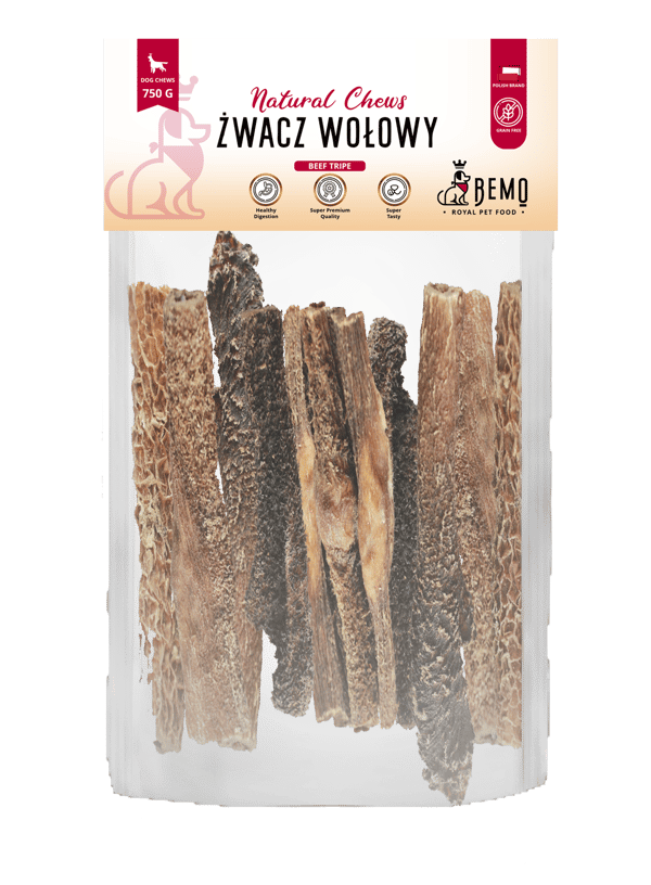 Bemo Beef Tripe - nötköttsvamp - naturligt tuggfoder för hundar 250 g