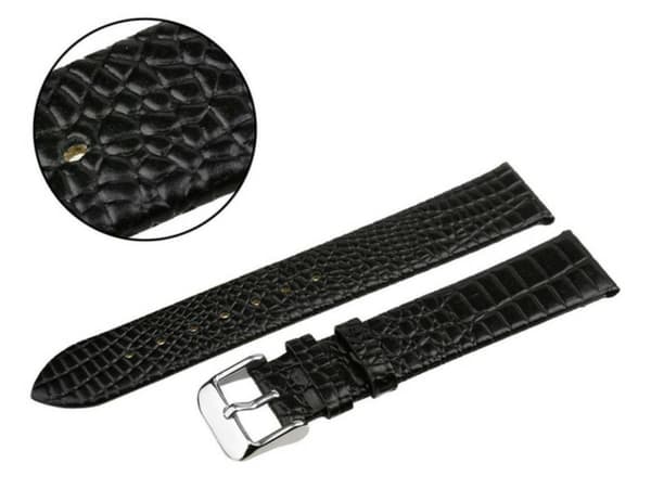 PACIFIC BELT 20 MM W57 SNAKE sort bælte, limet