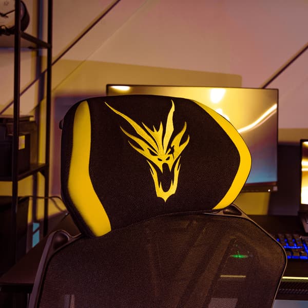 MAXIMO Snurrstol Gaming Svart/Gul Modern