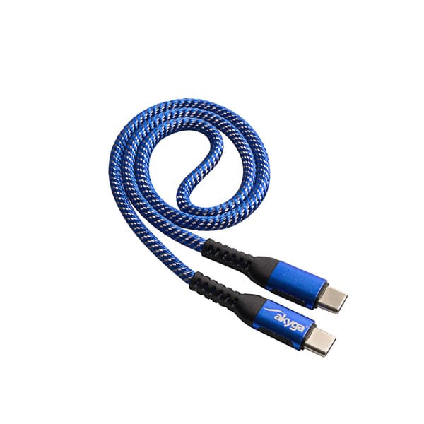 Akyga AK-USB-36 USB-C-kabel Flätad USB-kabel 100W E-Mark PD QC 0,5m 480Mb/s