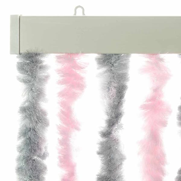 vidaXL Flugnät silverrosa 56x185 cm chenille