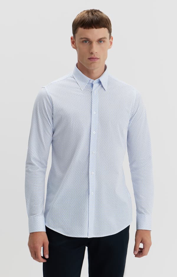 Slim fit -paita printillä L