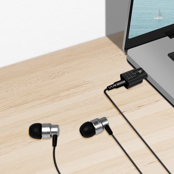 USB-C til 3,5 mm jack-lydadapter DAC med equalizer LogiLink Hi-Res 384kHz/32bit DSD128 Smartphone, Tablet, MacBook