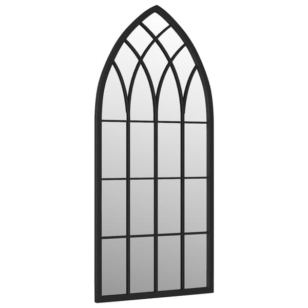 vidaXL havespejl, sort, 100x45 cm, jern