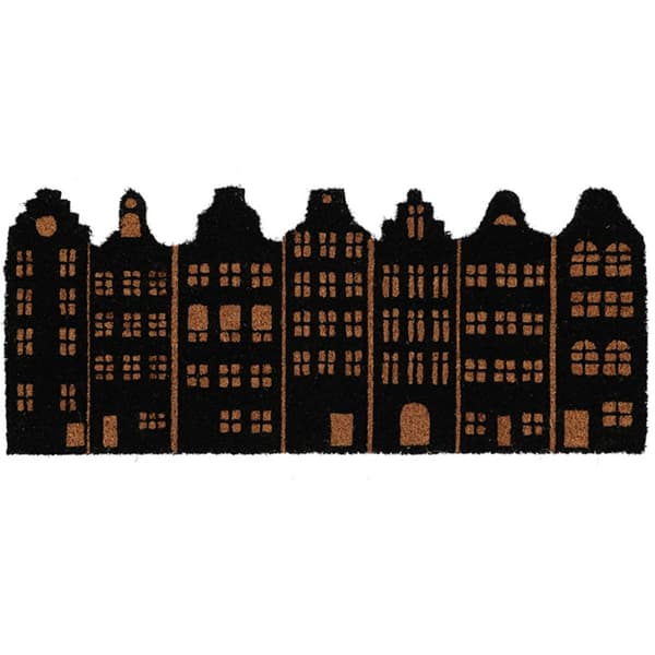 Dekorativ dørmåtte huse 75x30 cm